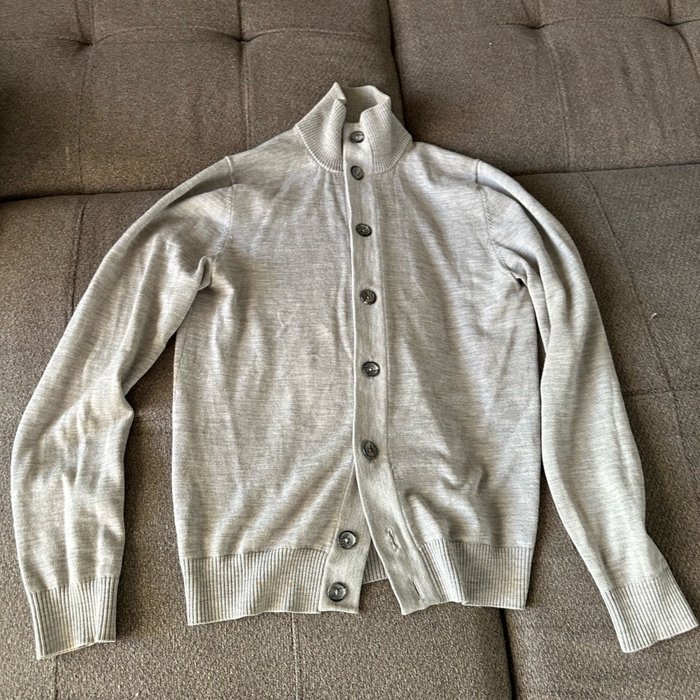 Suitsupply Light Gray Merino Wool Knit